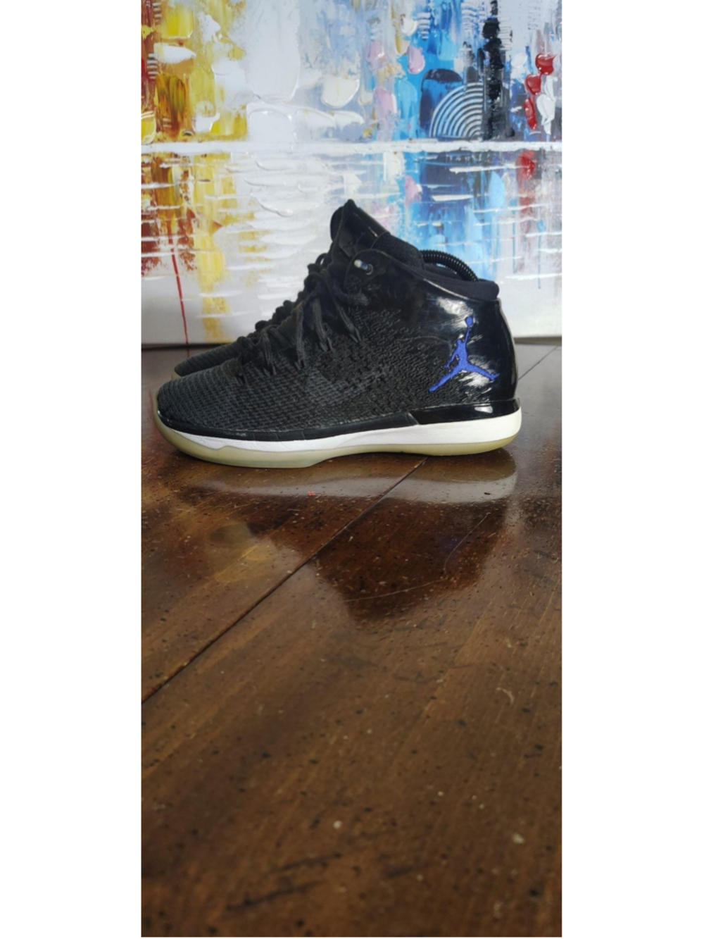 Jordan Shoes Youth Size 6.5Y Black Knit Mid Top Basketball Sneakers 869629-002